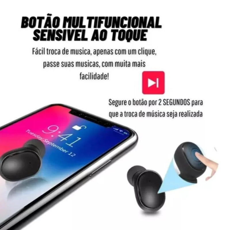 fone de ouvido intra-auricular sem fio