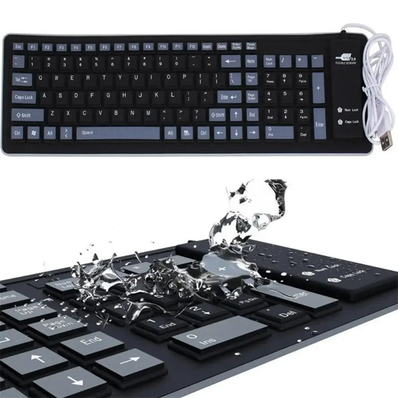 Teclado Silencioso e Resistente de silicone