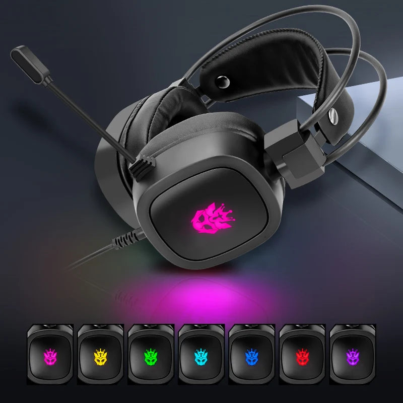 Headset Gamer Cosbary com Iluminação LED RGB